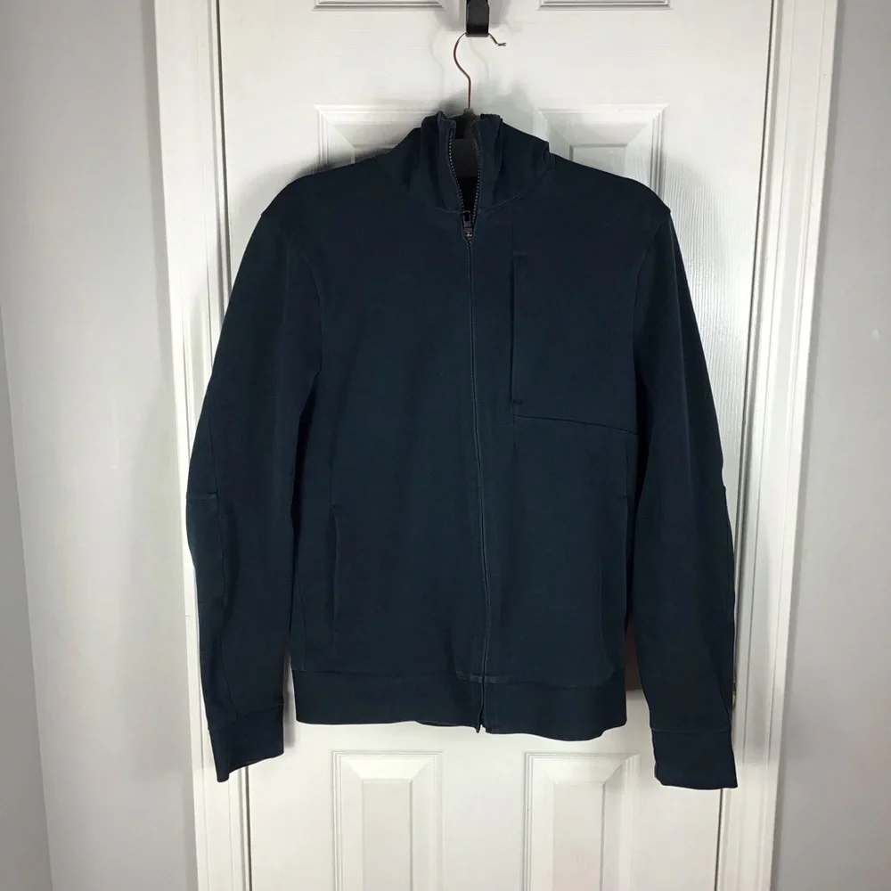 Lululemon Men’s Sojourn High-Neck Hoodie Jacket Blue Size Small